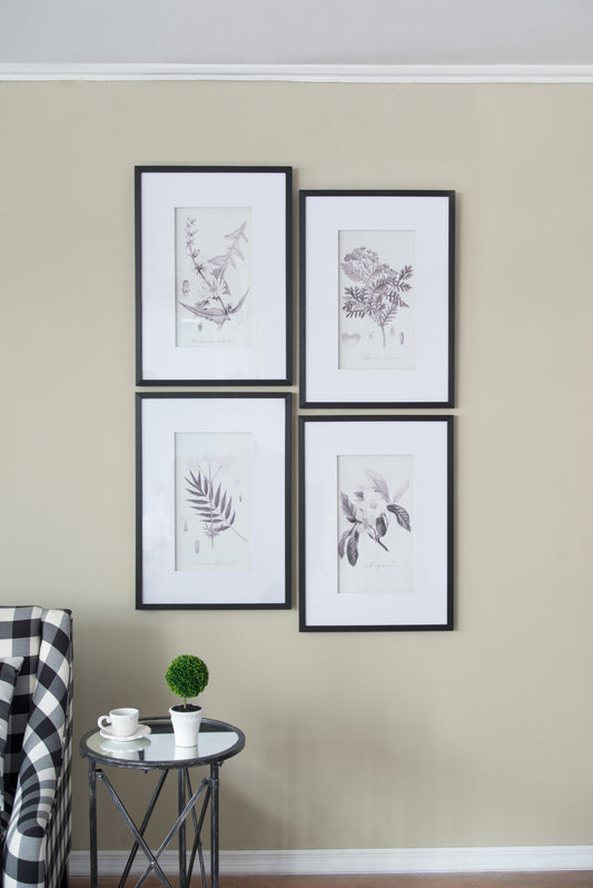 Set of 4 Botanical Wall Art Prints