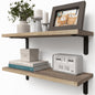 The ModuHaus Rustic Floating Shelf Set (Brown, Set of 2)