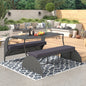 U_STYLE Versatile outdoor loveseat that converts to four seats and a table