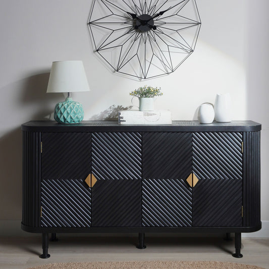 ModuHaus Waverly 4-Door Accent Sideboard in Black