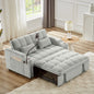 Modern velvet pull-out bed (grey)