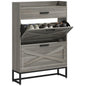 The ModuHaus Slim Shoe Cabinet (Distressed Gray)