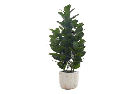 Artificial Plant, 31' Tall, Garcinia Tree, Indoor, Faux, Fake, Floor, Greenery, Potted, Real Touch, Decorative, Green Leaves, White Cement Pot