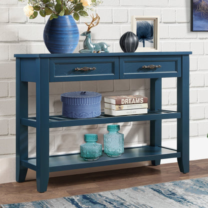 The ModuHaus RidgeLine Console Table (Navy Blue)