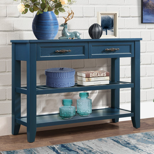 The ModuHaus RidgeLine Console Table (Navy Blue)