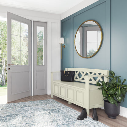 The ModuHaus Briarwood Storage Bench (Antique White)